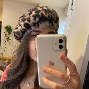 Vintage Cheetah Print Beret